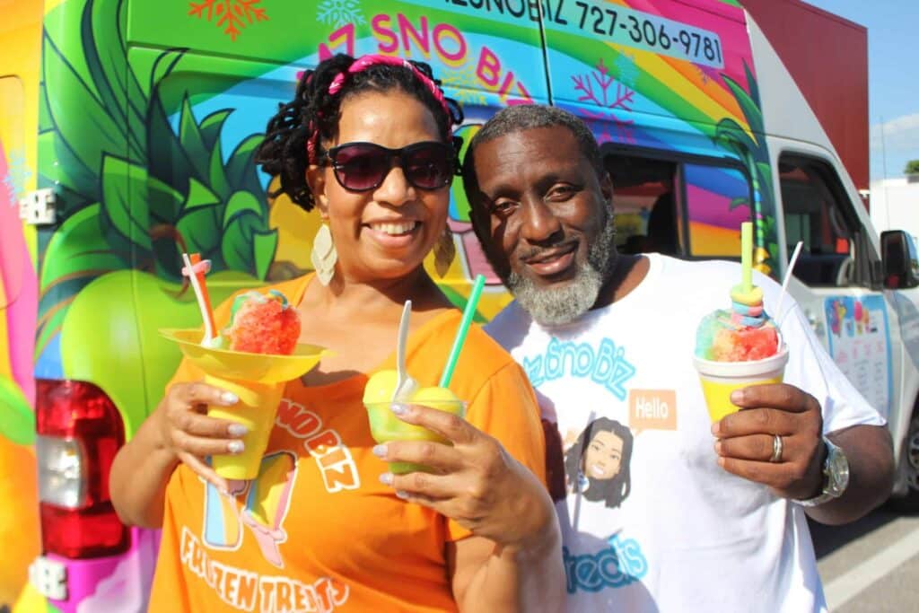 mzsnobiz festival food and party, event Italian-ice dessert food truck and catering business St. Petersburg, Florida serving all of pinellas and tampabay area